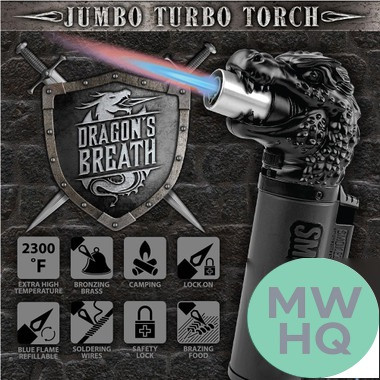 Smokezilla Dragon XXL Torch Lighter - Assorted Colors - Display of 6 [23386]