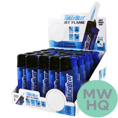Torch Blue Jet Flame Lighter - Display of 25 [21601]
