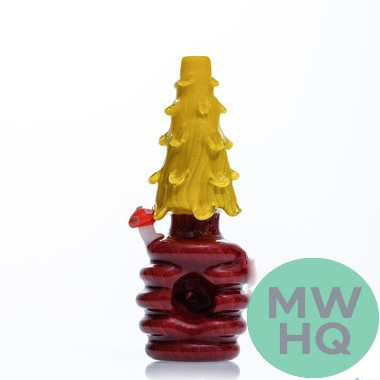 Dragon Platinum Glass Hand Pipe Tree Shape - 90 Grams - 5 Inches - Assorted Colors [WPH-412]