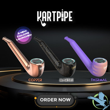 Luzid Kartpipe 650mAh VV 510 Cartridge Vape Mod Battery With Digital Screen & USB Cable