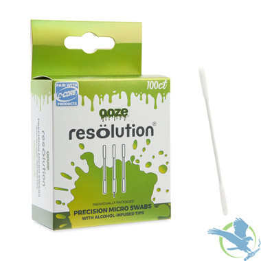 Ooze Resolution Precision Micro Swabs With Alcohol-Infused Tips - 100ct