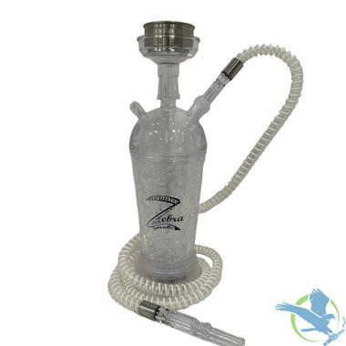 Zebra Smoke Mini Cooper 12 Inch Single Hose Hookah With LED Lights - Assorted Colors