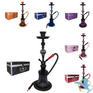 Tanya Hookah Justice 21 Inch Single Hose Hookah With Traveling Case - Assorted Colors