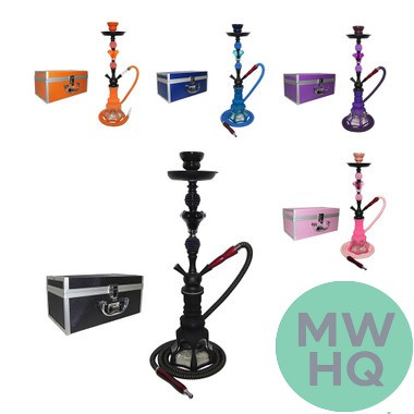 Tanya Hookah Hummer 21 Inch Single Hose Hookah With Traveling Case - Assorted Colors