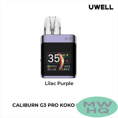 Uwell CALIBURN G3 PRO KOKO 1250mAh Pod System Starter Kit With Refillable 3ML & 2.5ML CALIBURN G3 Cartridge Pod
