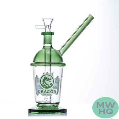 Dragon Platinum Cup Pocket Bubbler With Downstem - 240 Grams - 8 Inches - Assorted Colors [DGE-401]