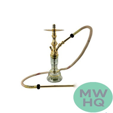 Khalil Maamoon 150 Year Anniversary Asood Alard 34 Inch Single Hose Hookah With Carrying Bag - Assorted Colors [KM 4407]