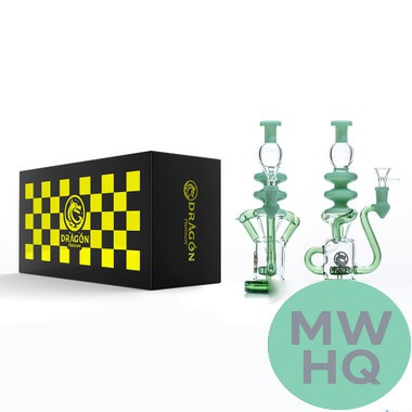 Dragon Platinum Water Pipe Recycler Straight Neck With Circ Perc - 450 Grams - 10 Inches - Assorted Colors [WPE-036]