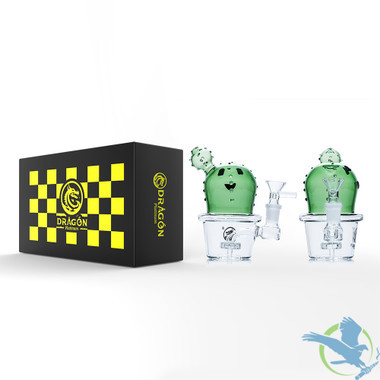 Dragon Platinum Water Pipe Mini Cactus Shape With Circ Perc - 220 Grams - 3.5 Inches - Assorted Colors [WPE-053] 