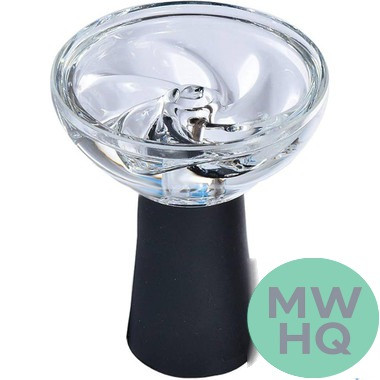 Zebra Smoke Spiral Glass Funnel Hookah Bowl - Assorted Colors