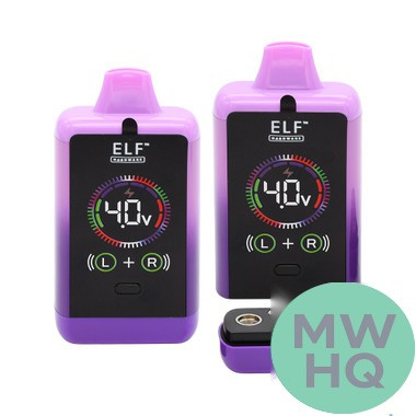 ELF Hardware Canndual Pro 650mAh VV Dual 510 Cartridge Concealer Device Battery With HD Screen & USB-C Cable - Assorted Colors - Display of 10