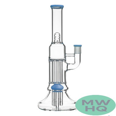 BoroTech Pillar Glass Bong Water Pipe Beaker Base With Tree Perc Designed By Calibear - 500 Grams - 12 Inches [GB239]