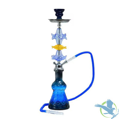 Zebra Smoke Stacy 22 Inch Double Hose Hookah - Assorted Colors