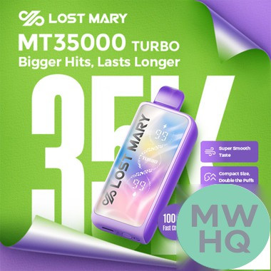 LOST MARY MT35000 Turbo 18ML 35K Puffs Disposable Device With Dual Mode & Digital Screen - Display of 5