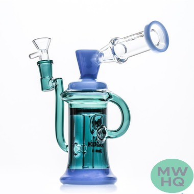 Dragon Glass Cup Shaped Water Pipe Recycler With Inline Perc - 400 Grams - 8.5 Inches - Assorted Colors [DGD-152]
