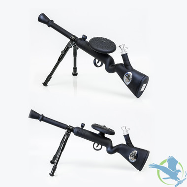 Shadow Glass Sniper Rifle Water Pipe With Tripod - 1250 Grams - 25 Inches [SGA-006]