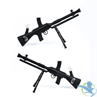 Shadow Glass Rifle Water Pipe With Tripod - 1350 Grams - 28 Inches[SGA-007]