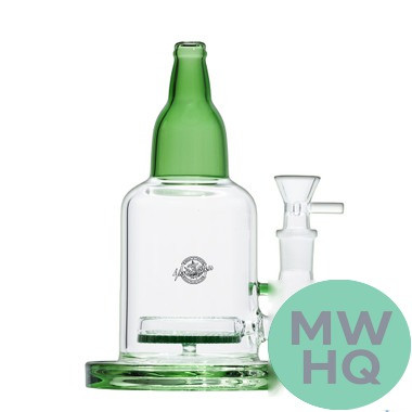 Shadow Glass Bottle Shaped Water Pipe With Inset Perc - 700 Grams - 9 Inches - Assorted Colors [SGE-156]