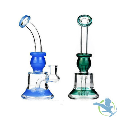 HB King Mini Bell Water Pipe With Circ Perc - 270 Grams - 8.5 Inches - Assorted Colors [KT53]