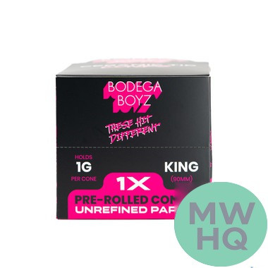 Bodega Boyz King Pre-Rolled Cones With Ceramic Tip - 1ct Tube - Display of 50 Tubes