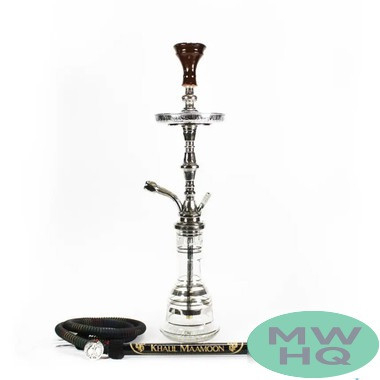 Khalil Mamoon 27 Inch Shamadan 1 Level Single Hose Hookah - Assorted Colors [KM-3080]