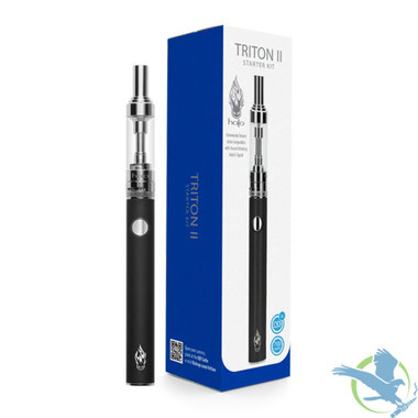 Halo Triton II 700mAh 510 Starter Kit With 2ML Refillable Glass Tank - Black