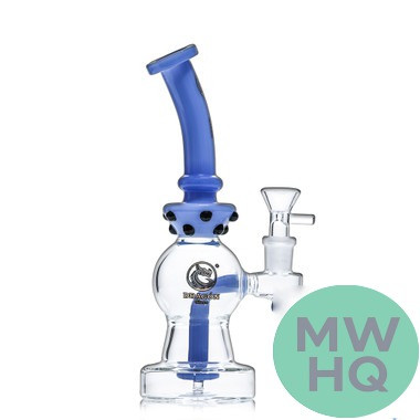 Dragon Glass Mini Water Pipe With Circ Perc - 235 Grams - 8.5 Inches - Assorted Colors [DGE-422]