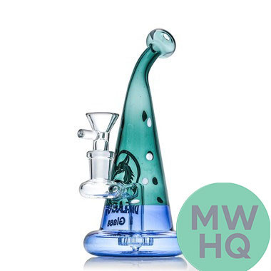 Dragon Glass Water Pipe Bong With Circ Perc - 185 Grams - 7.5 Inches - Assorted Colors [DGE-423]