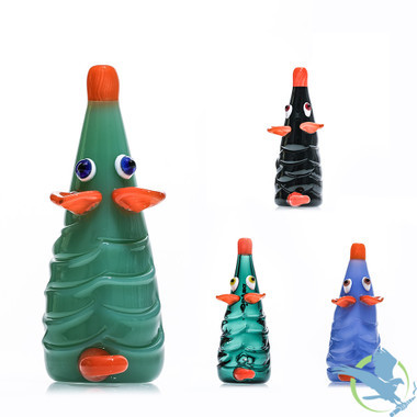 Dragon Glass Mouse Shape Hand Pipe Spoon - 90 Grams - 5 Inches - Assorted Colors [DGH-052]