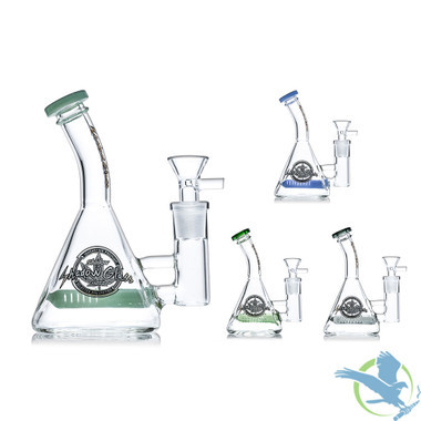 Shadow Glass Water Pipe Beaker Base With Inline Perc - 250 Grams - 6 Inches - Assorted Colors [SGE-161]