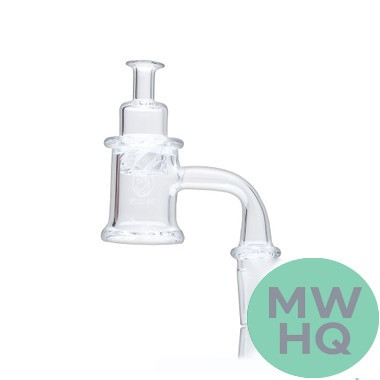 Dragon Platinum Slitted Airflow Flat Top Bucket Quartz Banger Clear Joint - 90 Degree - Assorted Designs [QB-102]