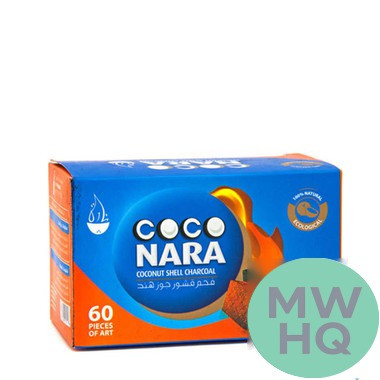 Coco Nara Coconut Shell Charcoal - 60 Flat Pieces