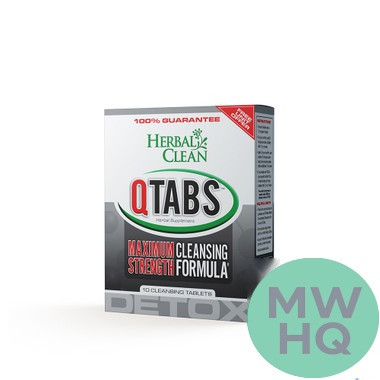 Herbal Clean QTabs Maximum Strength Cleansing Detox Tablets
