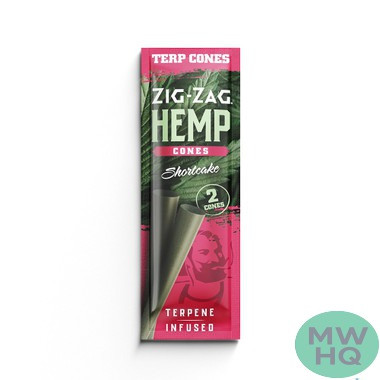 Zig-Zag Terpene Infused Hemp Cones - Pack of 2 - Display of 15 Pouches
