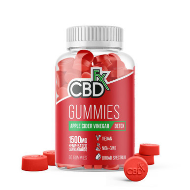 CBDfx 1500mg CBD Gummies Apple Cider Vinegar (B12) - 60ct
