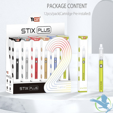 Yocan Stix Plus 650mAh Variable Voltage Vaporizer Kit With 2 Dual Coils
