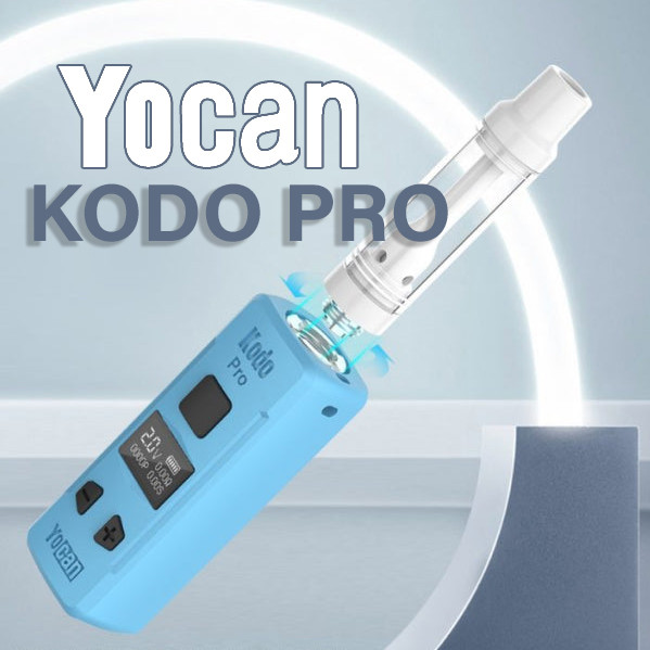 Yocan Kodo Pro 400mAh Adjustable Voltage Cartridge Vaporizer Box Mod By Wulf - Assorted Colors - Display of 9