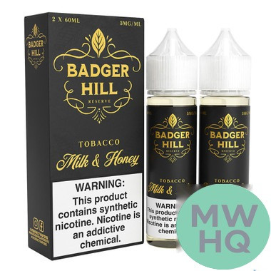 Badger Hill Reserve Synthetic Nicotine E-Liquid 120ML (2 x 60ML)