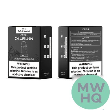 Uwell Caliburn A3S 2ML Refillable Replacement Pods - Pack of 4