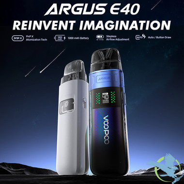 VooPoo Argus E40 1800mAh Pod System Starter Kit With 2 x 4.5ML Refillable Cartridge