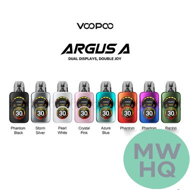 VooPoo Argus A 1100mAh Pod System Starter Kit With 2 x 3ML Refillable Argus Top Fill Cartridge Pod