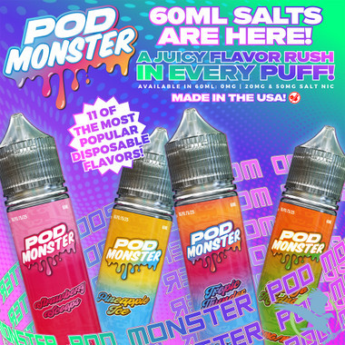 Pod Monster Synthetic Nicotine Salt E-Liquid 60ML