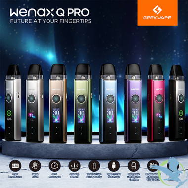 GeekVape Wenax Q Pro 1200mAh Pod System Starter Kit With 2 x 2ML Refillable GeekVape Q Cartridge