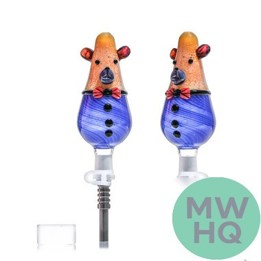 Dragon Platinum Nectar Collector With 14MM Male Titanium Tip - 130MM - Assorted Colors [PNC-002] (MSRP $30.00)