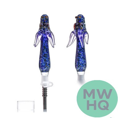 Dragon Platinum Nectar Collector With 14MM Male Titanium Tip - 165MM - Assorted Colors [PNC-003] (MSRP $35.00)