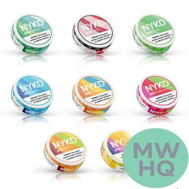 NYKD Nicotine Pouches - 20 Pouches Per Can - Pack of 5 Cans (MSRP $4.99 Each)