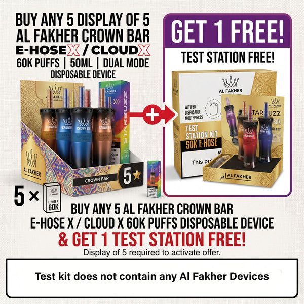 Al Fakher Crown Bar E Hose X / Cloud X Promo