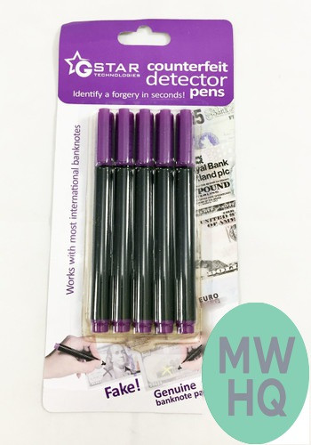 G-Star Money Pen - Counterfeit Detector Pen - Pack of 5