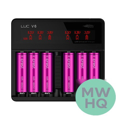 Efest LUC V6 - Six Slot LCD Battery Charger
