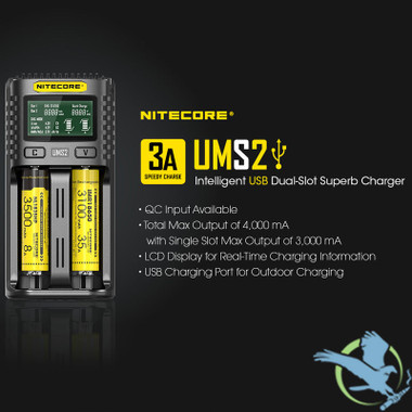 Nitecore UMS2 Dual Slot 3A Smart Charger